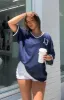 Moves To Make Oversized Sports Tee Dark Navy sold by White Fox Boutique
