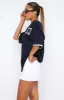 Moves To Make Oversized Sports Tee Dark Navy sold by White Fox Boutique