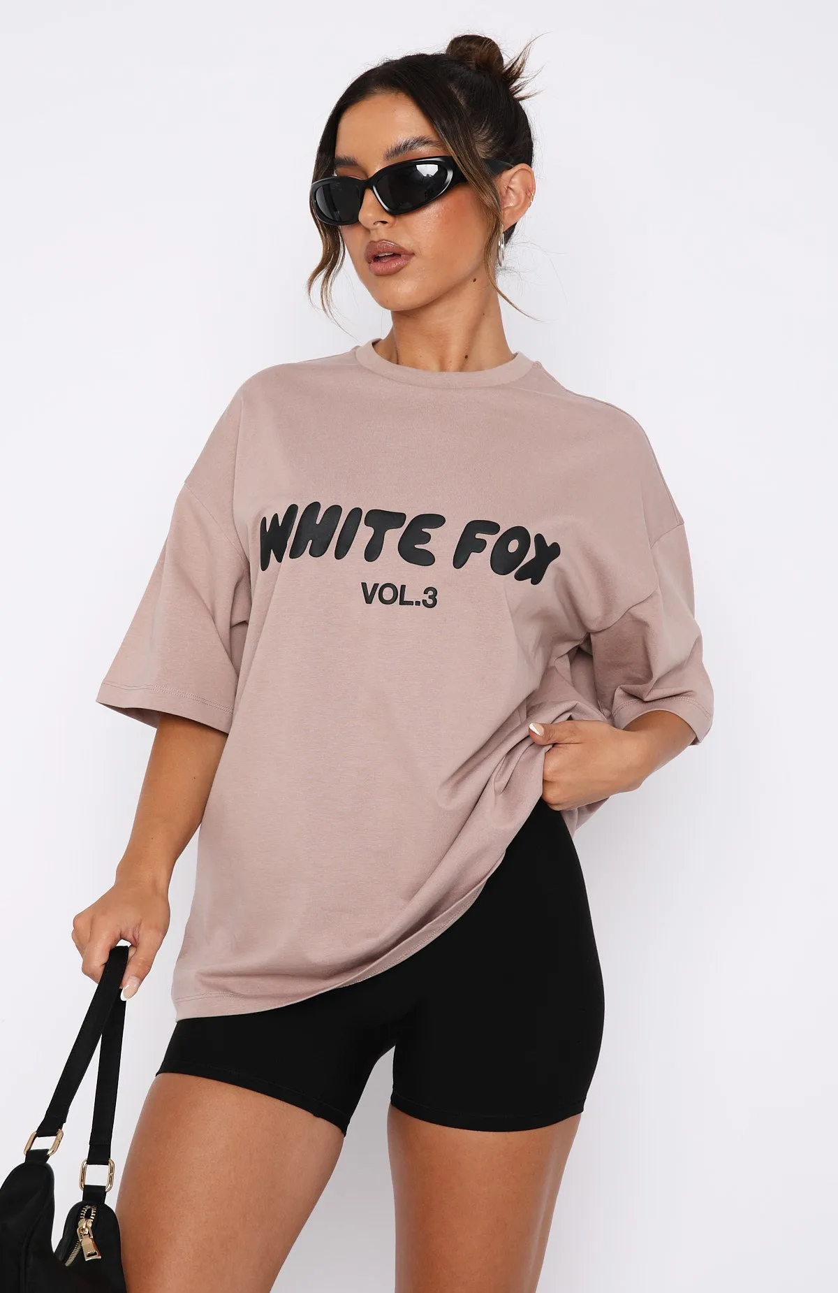 Offstage Oversized Tee Cinnamon sold by White Fox Boutique product image thumbnail 2