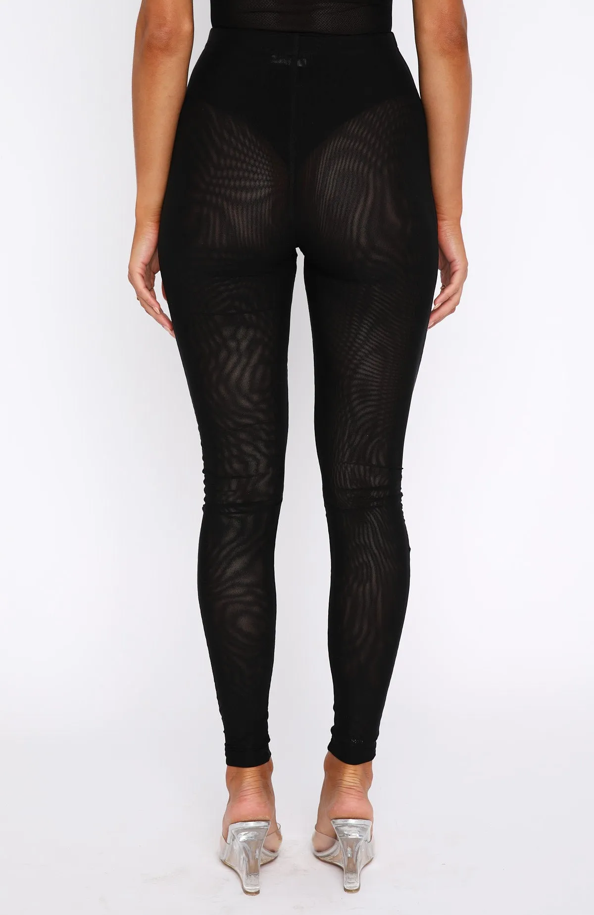 Hollywood Moment Mesh Leggings Black sold by White Fox Boutique product image thumbnail 4