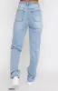 Who's That Girl Straight Leg Denim Jeans Washed Blue sold by White Fox Boutique