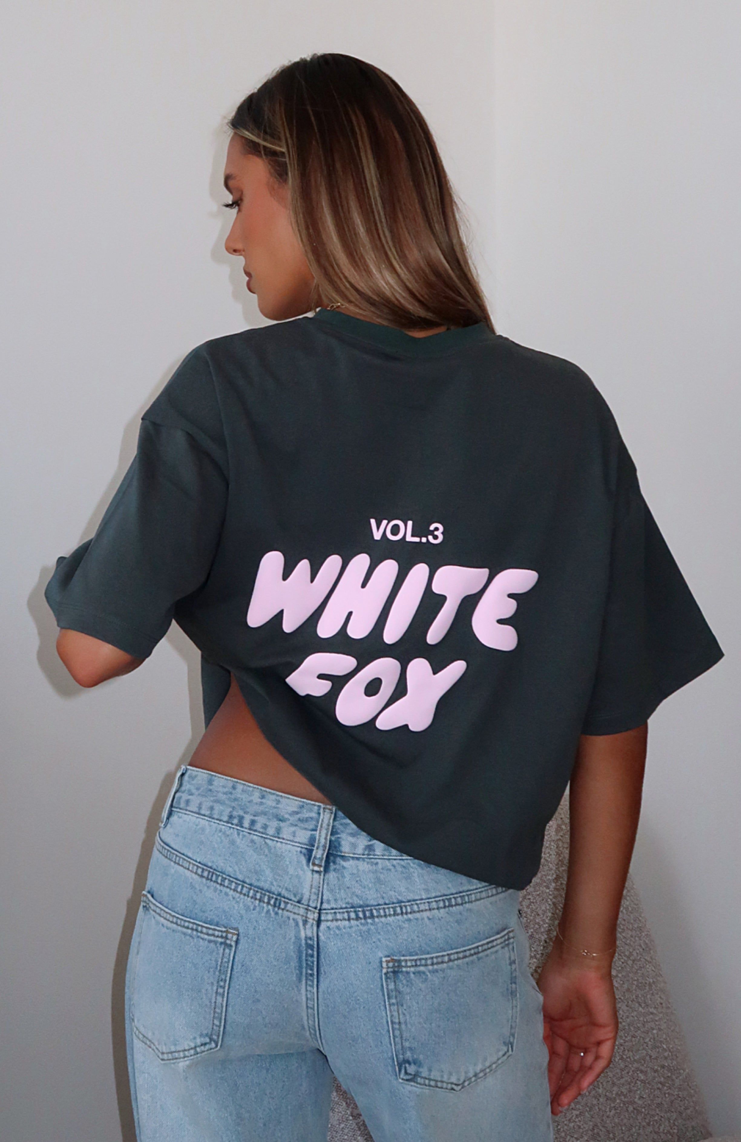 Just Your Style Oversized Tee Dark Green sold by White Fox Boutique