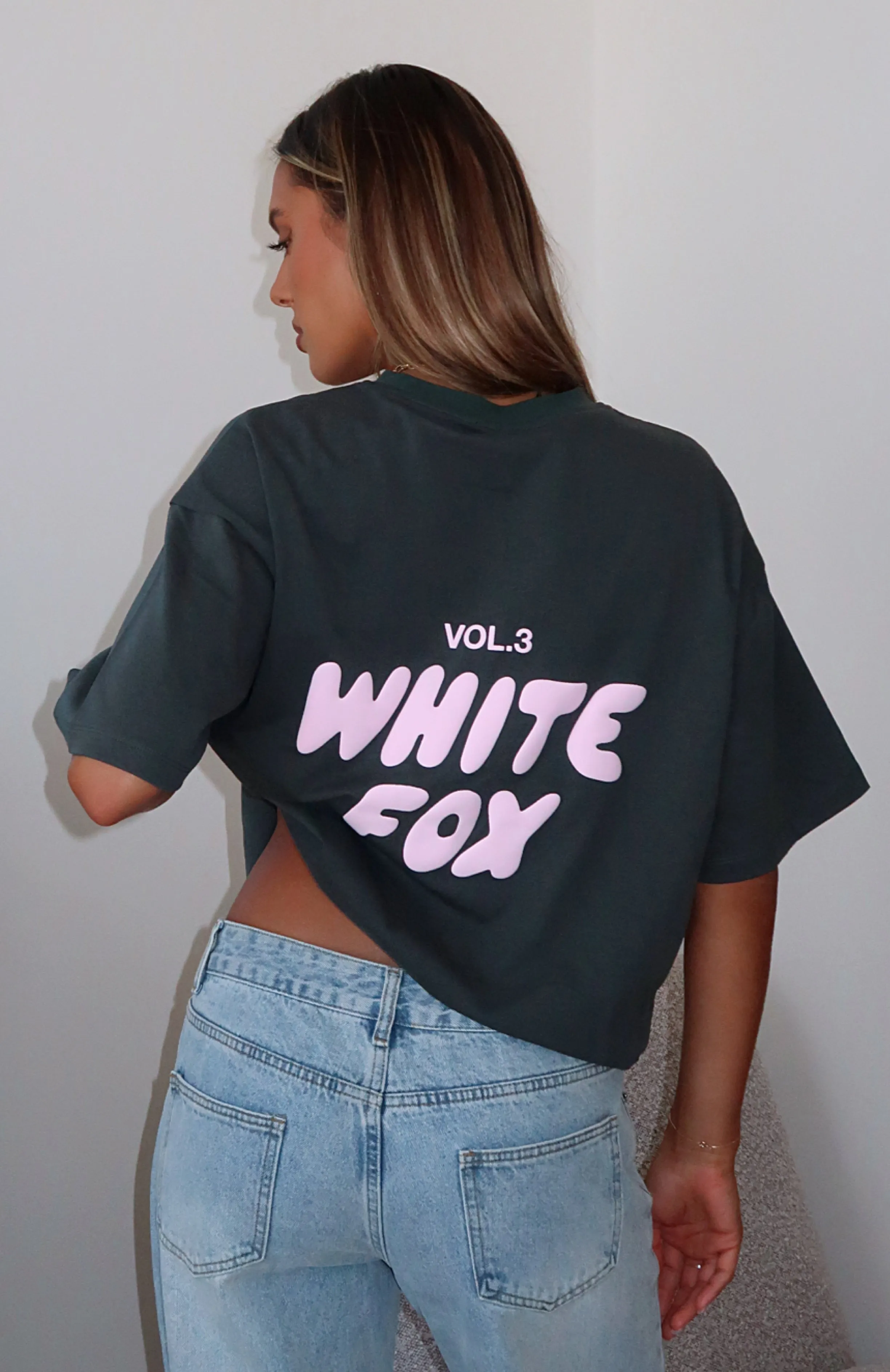 Offstage Oversized Tee Dark Green sold by White Fox Boutique