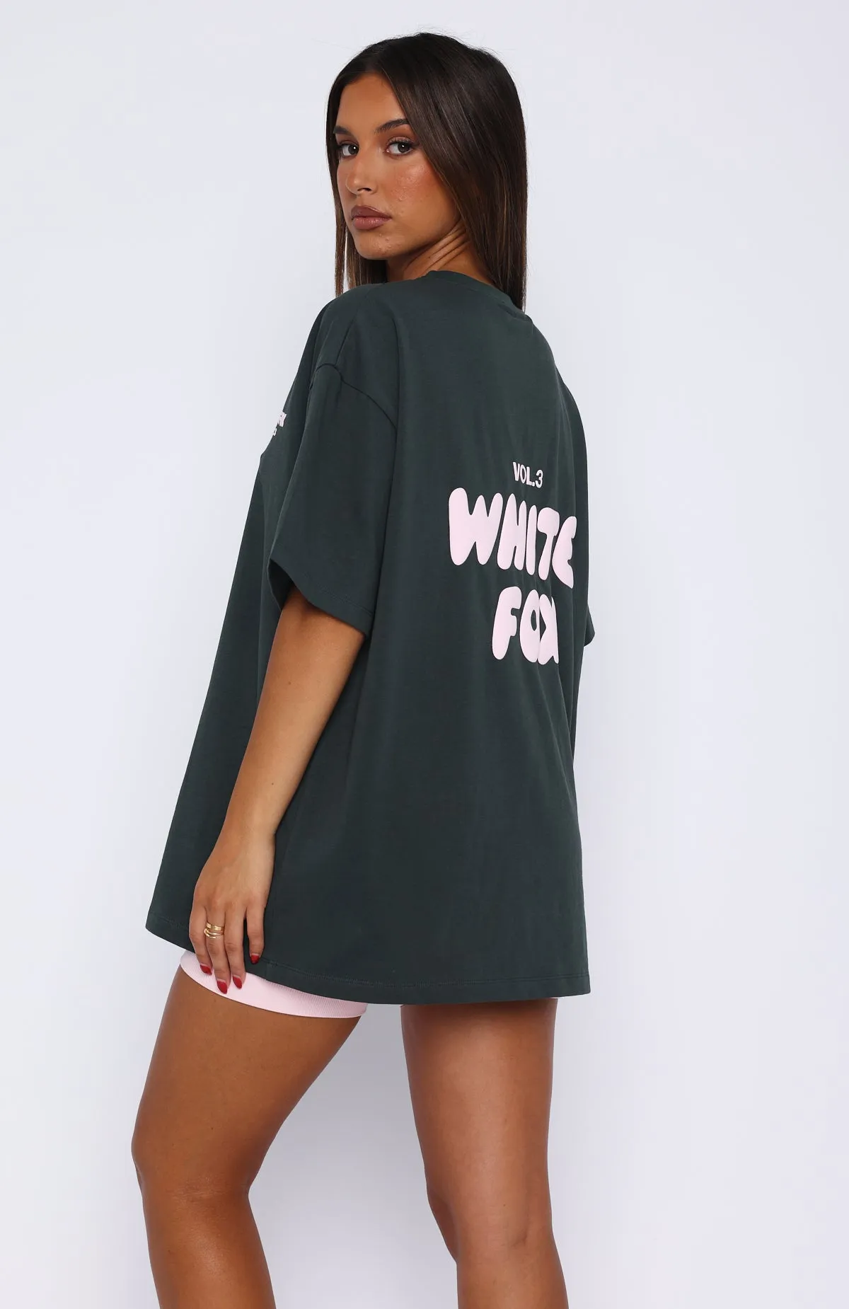 Offstage Oversized Tee Dark Green sold by White Fox Boutique product image thumbnail 4
