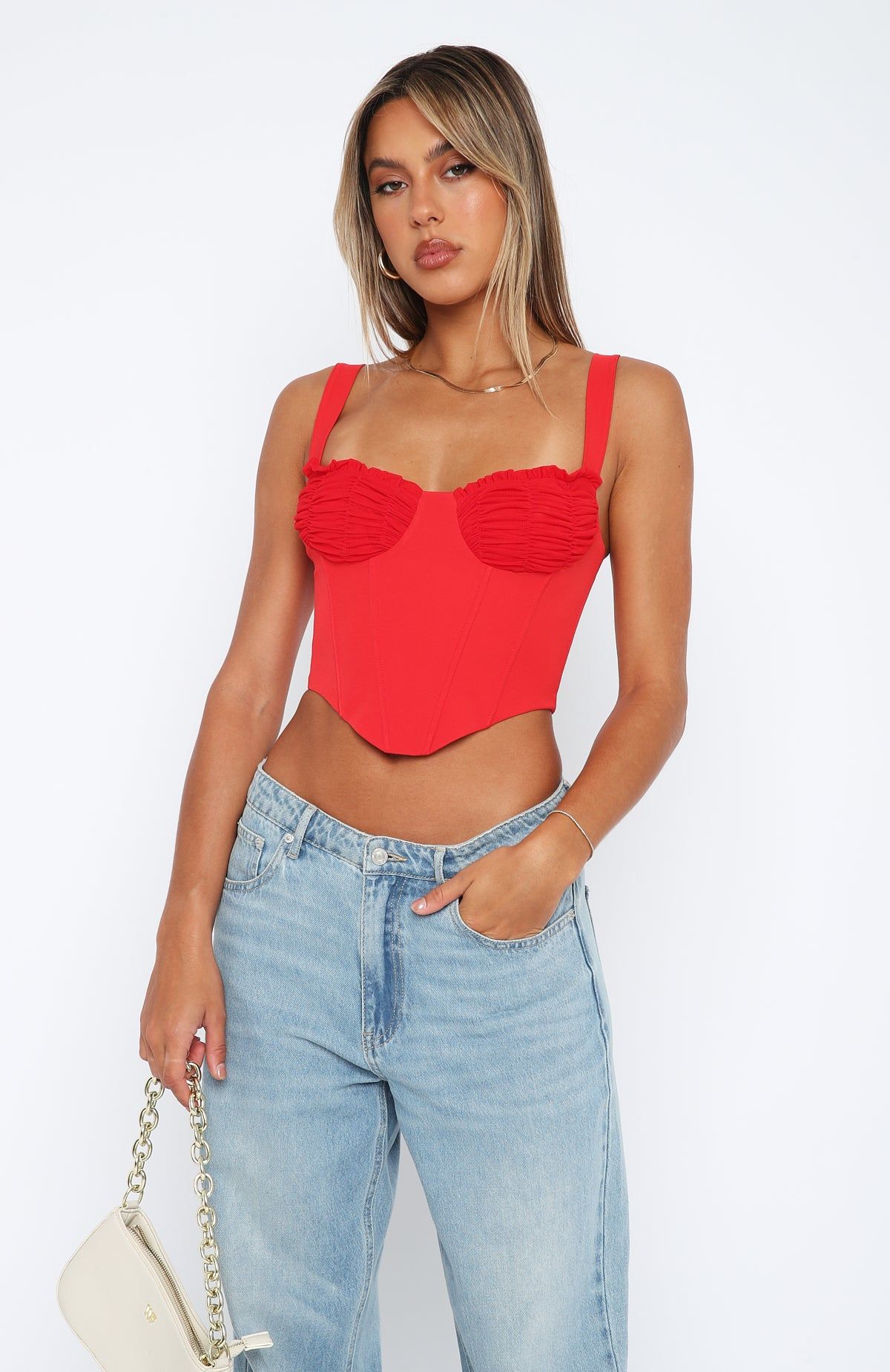 Stay Tonight Bustier Red sold by White Fox Boutique product image thumbnail 2