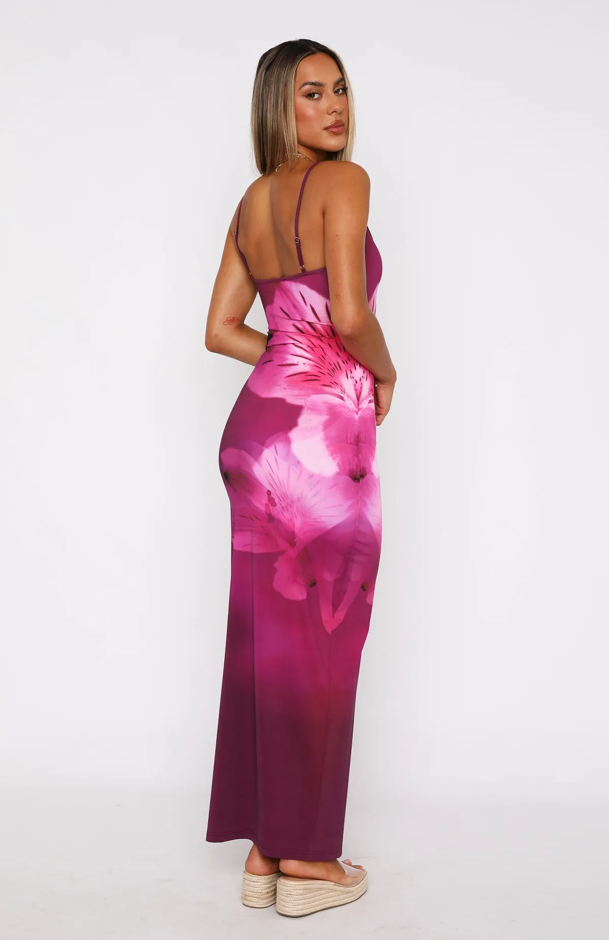 Feeling The Heat Maxi Dress Berry Lush sold by White Fox Boutique product image thumbnail 4