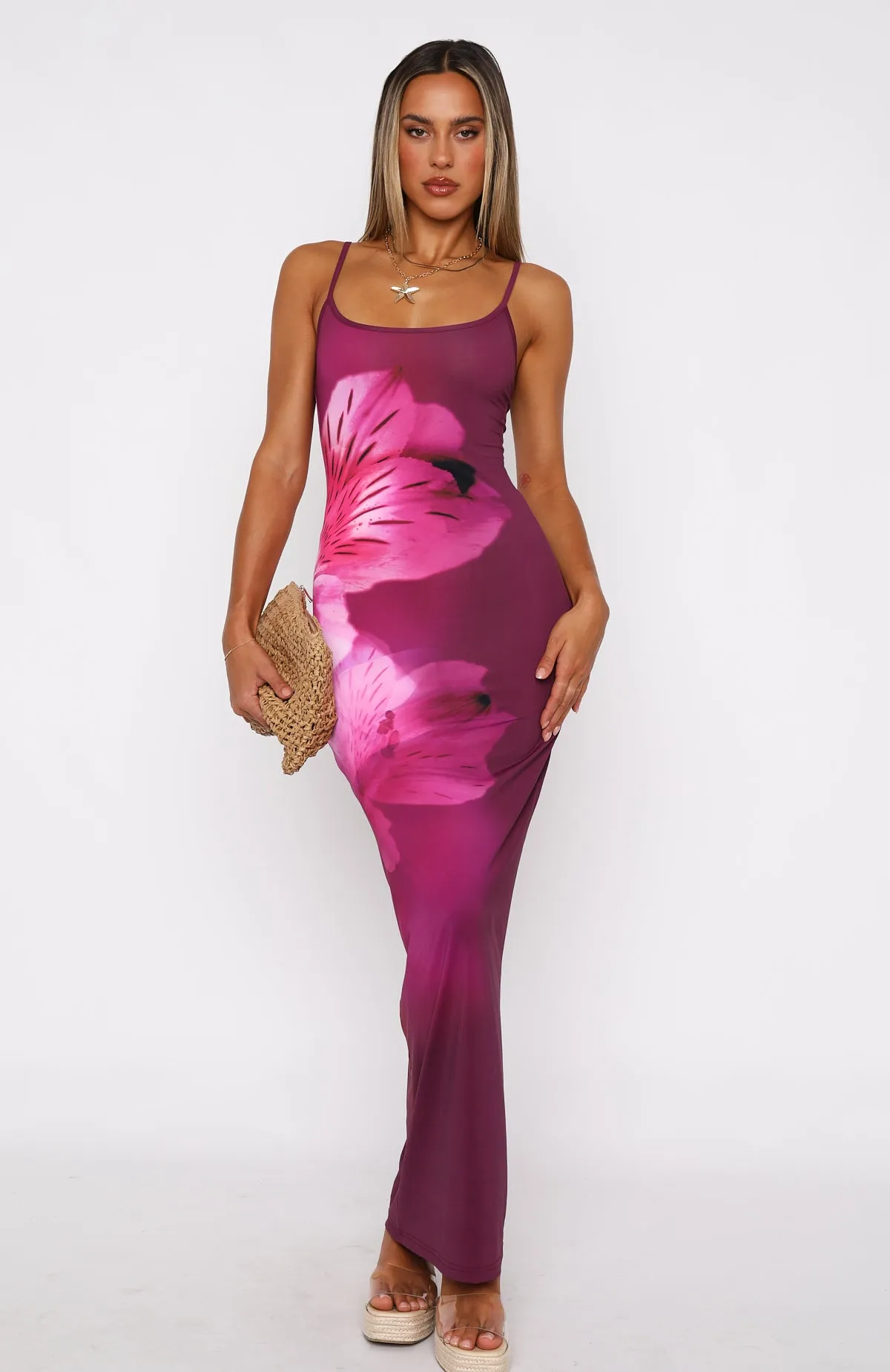 Feeling The Heat Maxi Dress Berry Lush sold by White Fox Boutique product image thumbnail 2