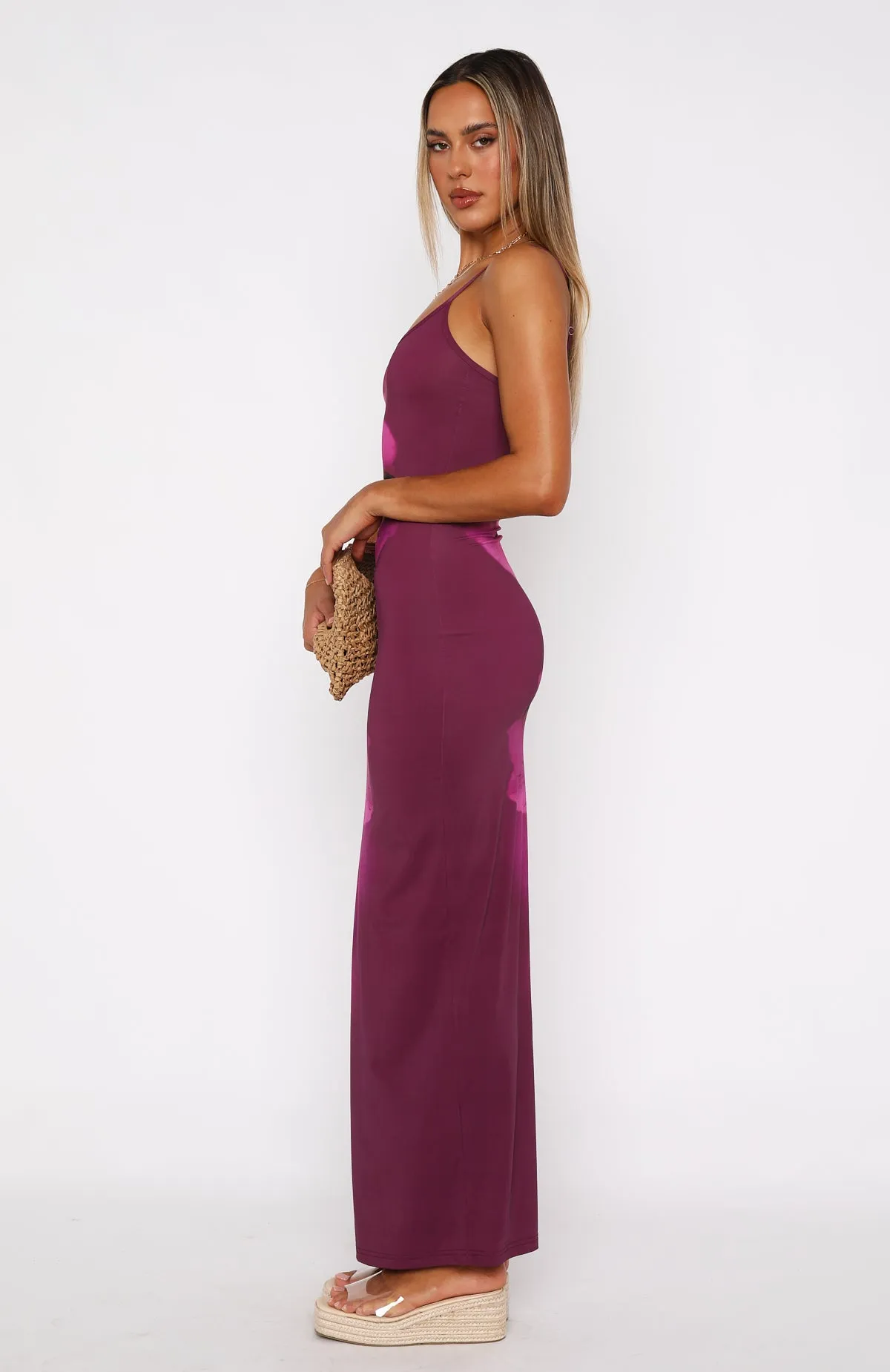 Feeling The Heat Maxi Dress Berry Lush sold by White Fox Boutique product image thumbnail 3