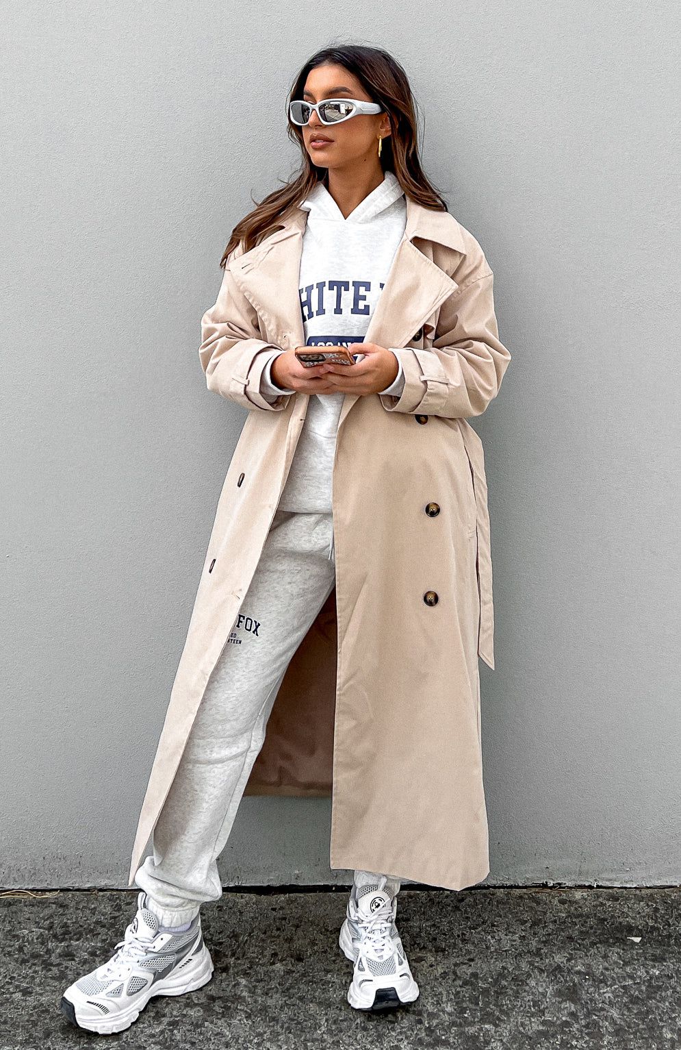 Feeling Fine Trench Coat Beige sold by White Fox Boutique product image thumbnail 8