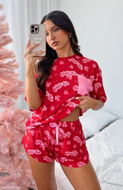 Candy Girl Pyjama Set Merry Red sold by White Fox Boutique