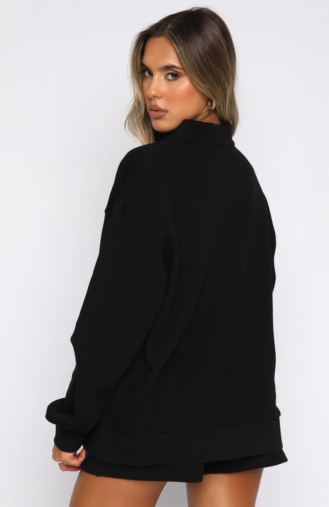 The Highest Demand Zip Front Sweater Black sold by White Fox Boutique product image thumbnail 4