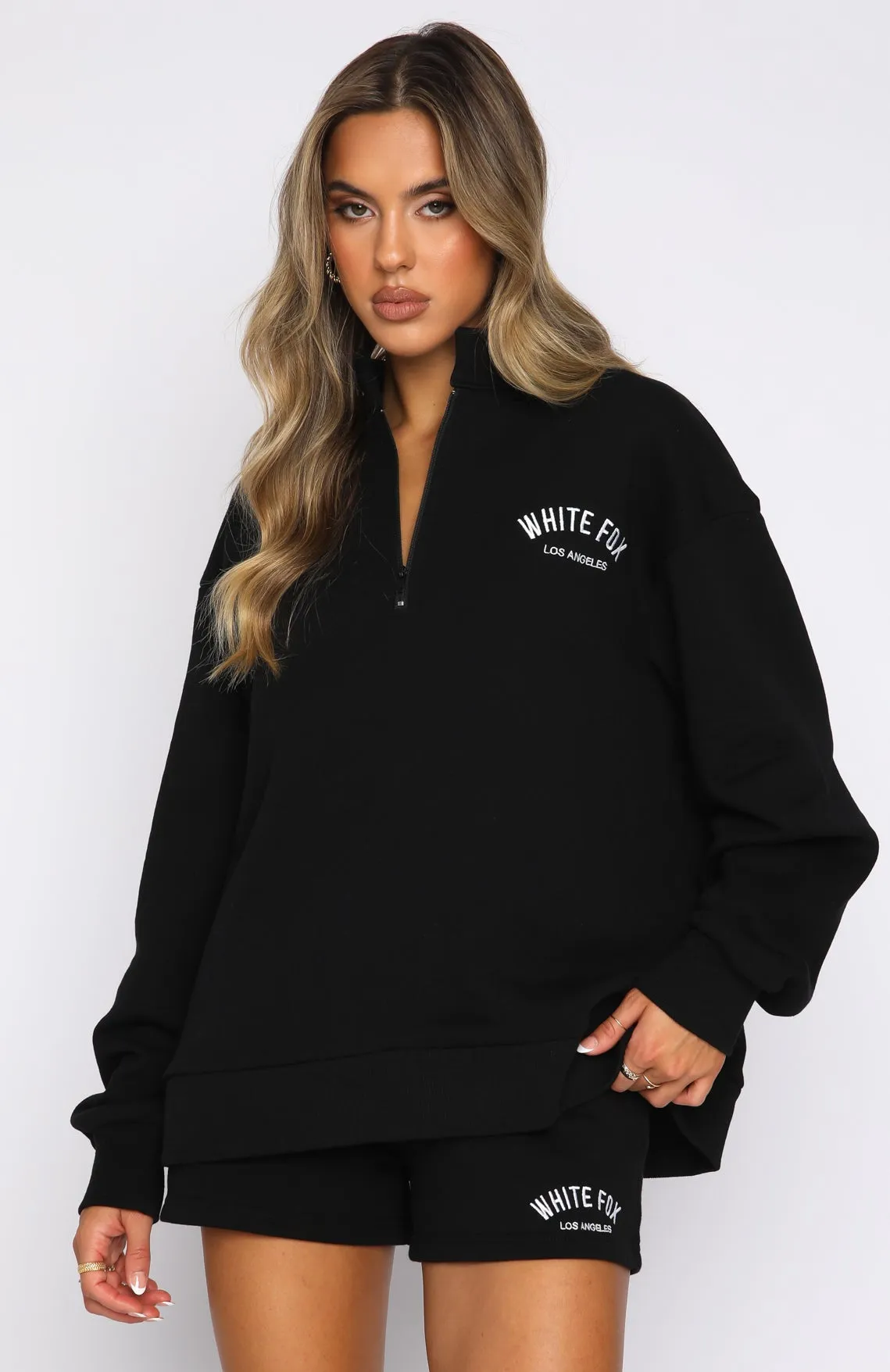 The Highest Demand Zip Front Sweater Black sold by White Fox Boutique product image thumbnail 2