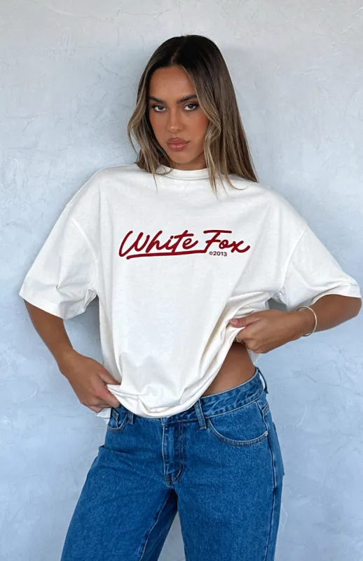Dreaming Of Glory Oversized Tee Cream sold by White Fox Boutique