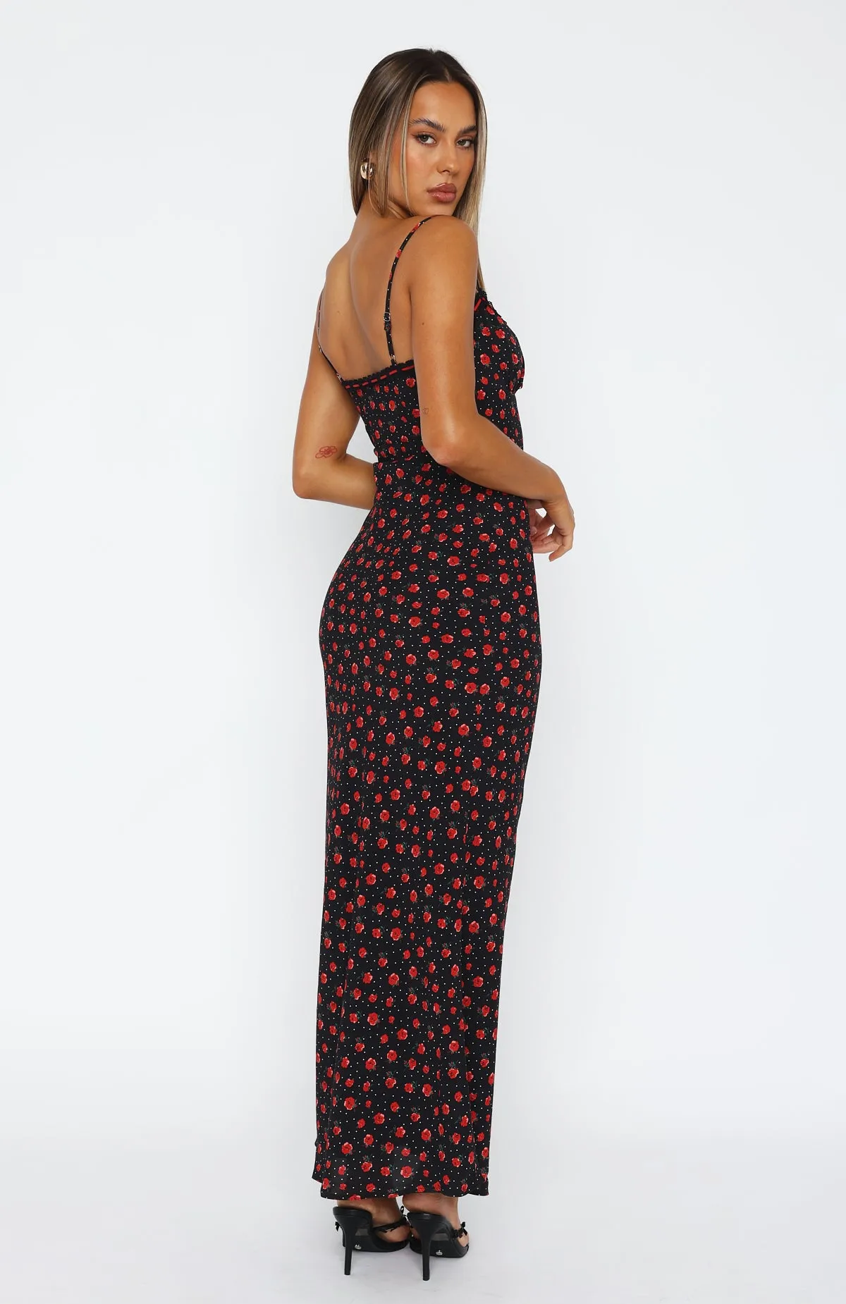 Making Decisions Maxi Dress Midnight Poppy sold by White Fox Boutique product image thumbnail 4