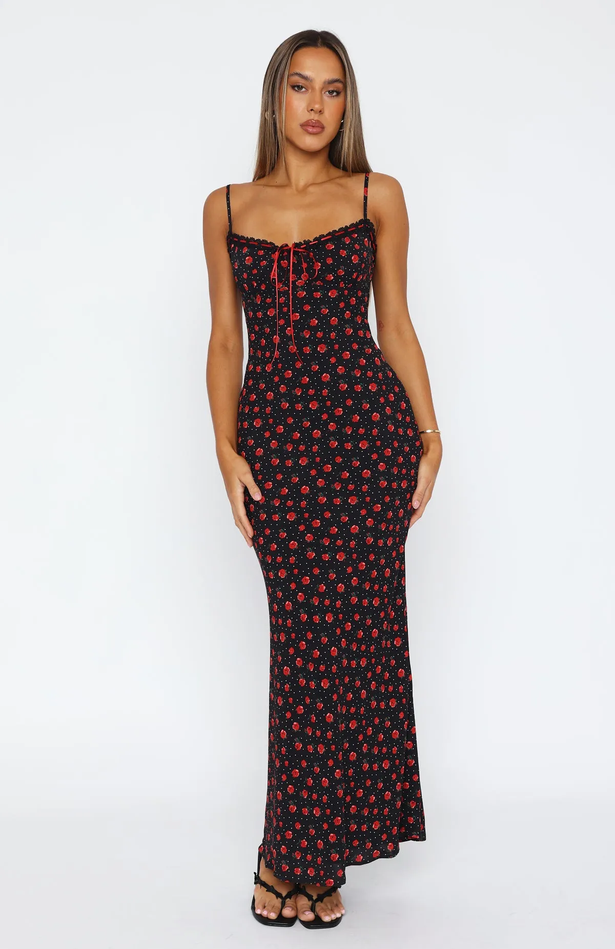 Making Decisions Maxi Dress Midnight Poppy sold by White Fox Boutique product image thumbnail 2