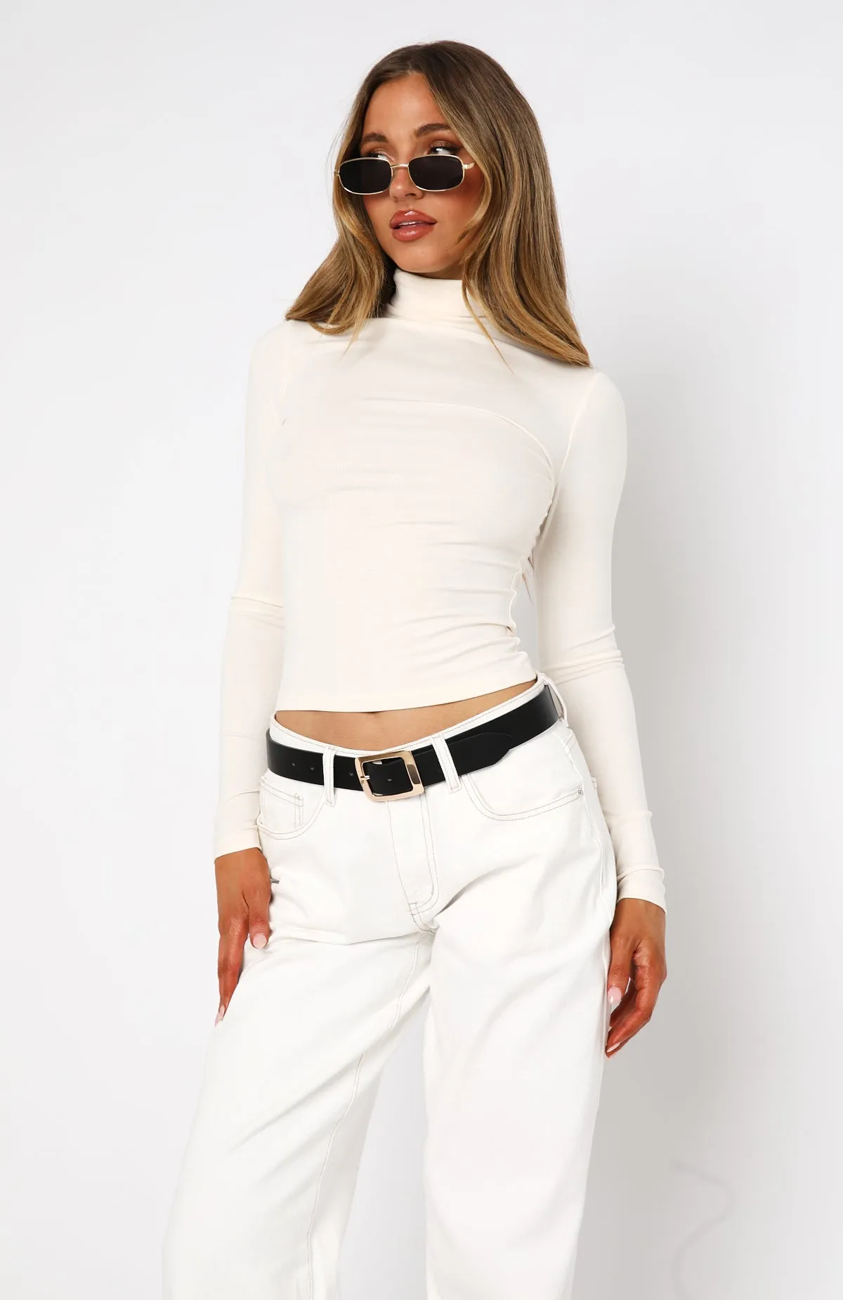 On Rotation Long Sleeve Top Cream sold by White Fox Boutique product image thumbnail 2