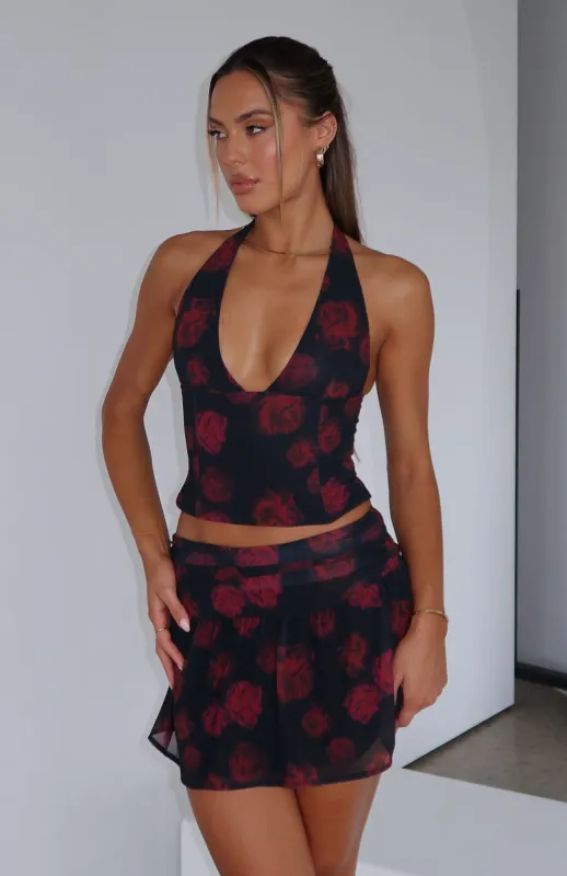 Twice Shy Top Scarlet Roses made by White Fox Boutique