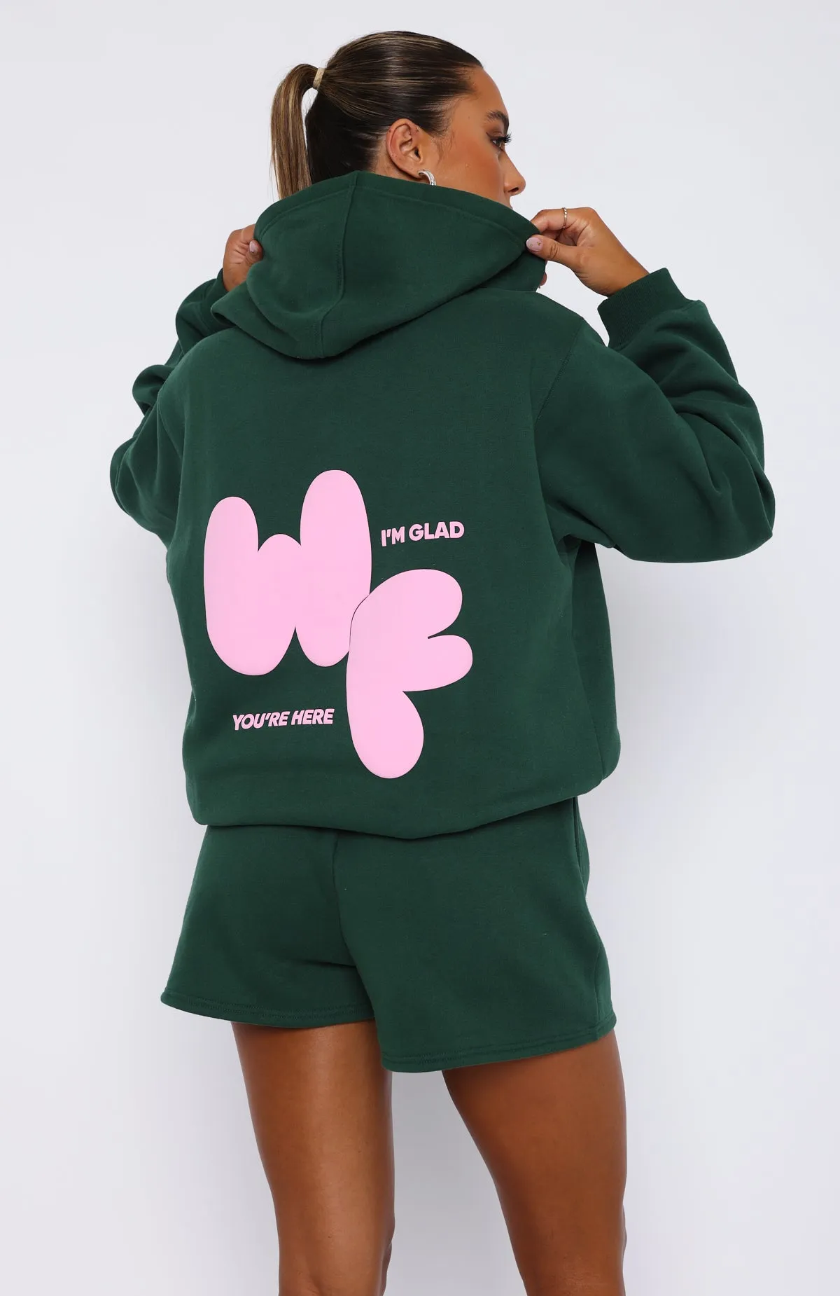 I'm Glad Oversized Hoodie Forest Green sold by White Fox Boutique product image thumbnail 4