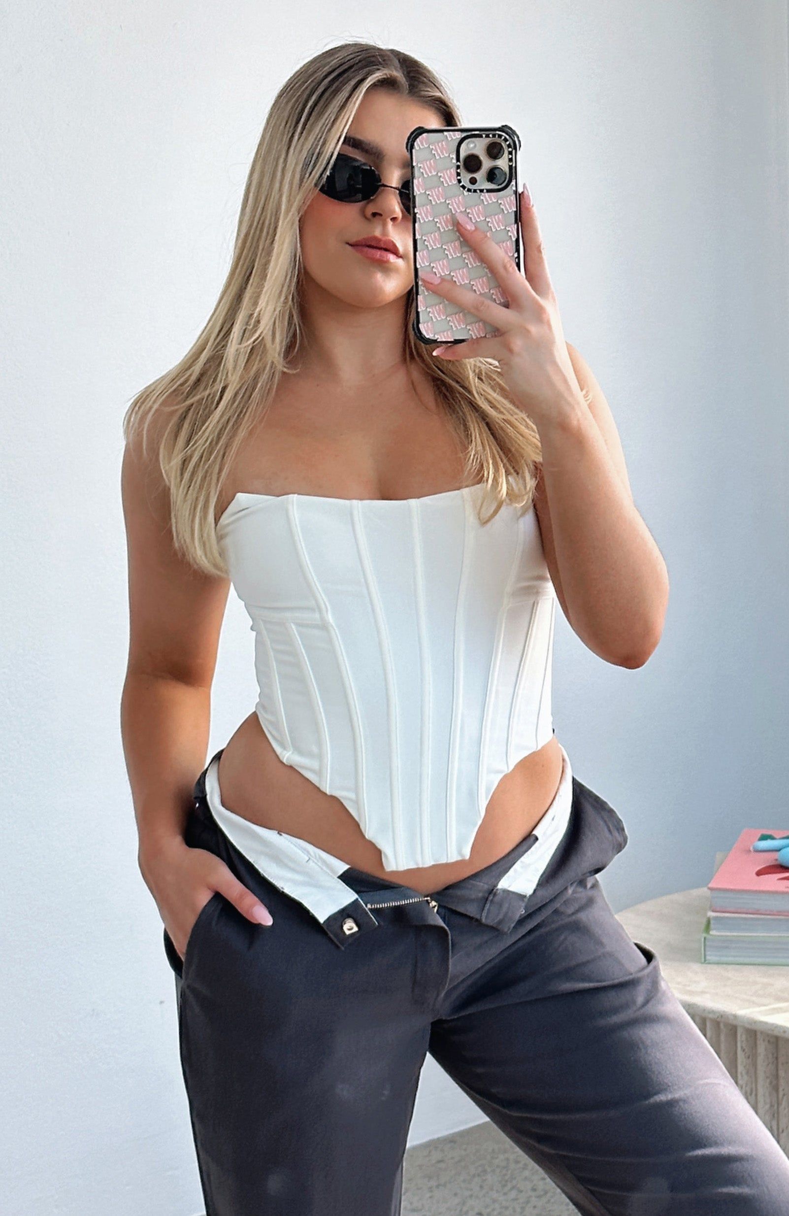 Midnight Till Morning Bustier White sold by White Fox Boutique