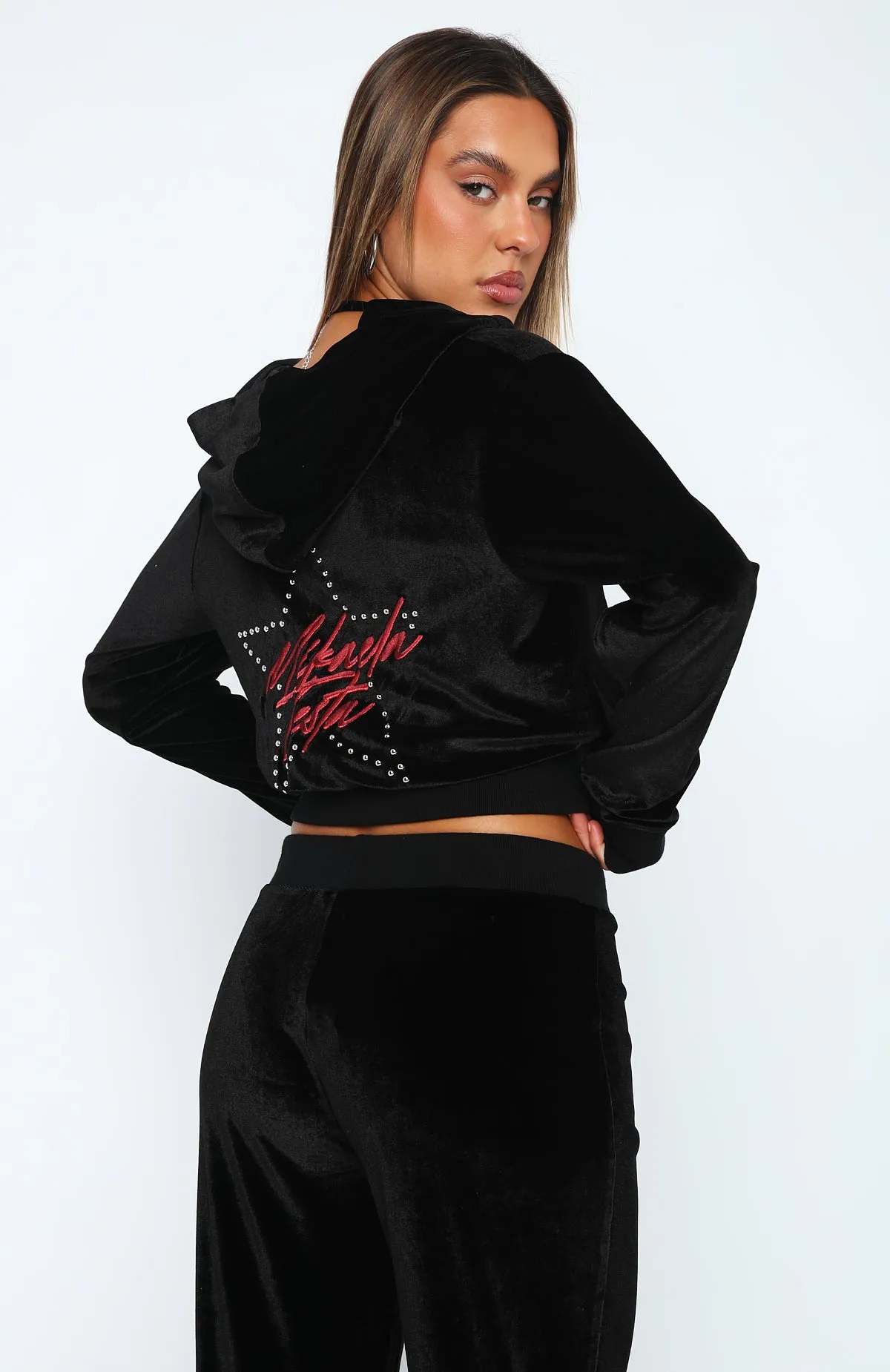 Shadow Banned Cropped Jacket Black sold by White Fox Boutique product image thumbnail 4