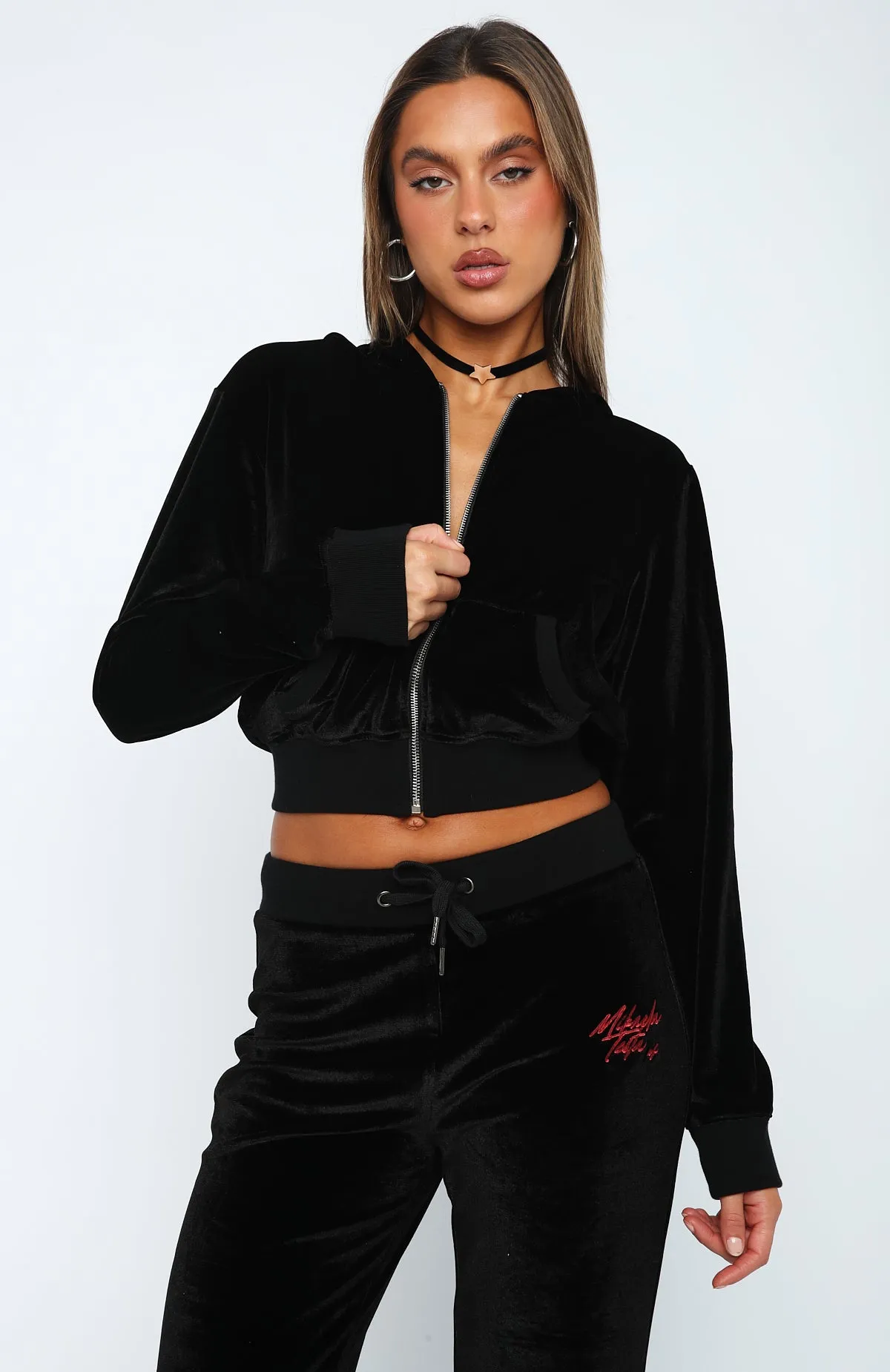 Shadow Banned Cropped Jacket Black sold by White Fox Boutique product image thumbnail 2