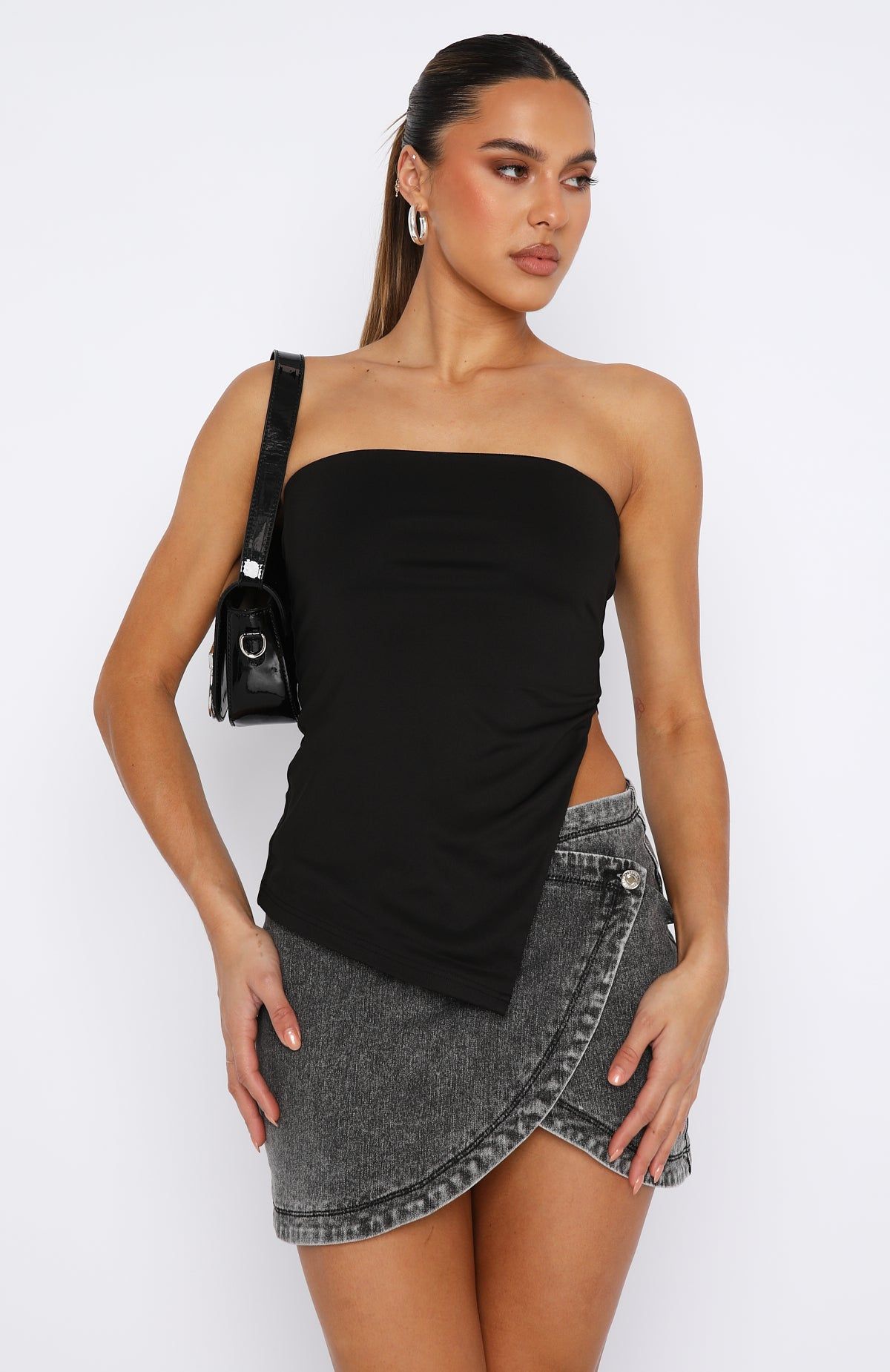 One More Night Strapless Top Black sold by White Fox Boutique product image thumbnail 2
