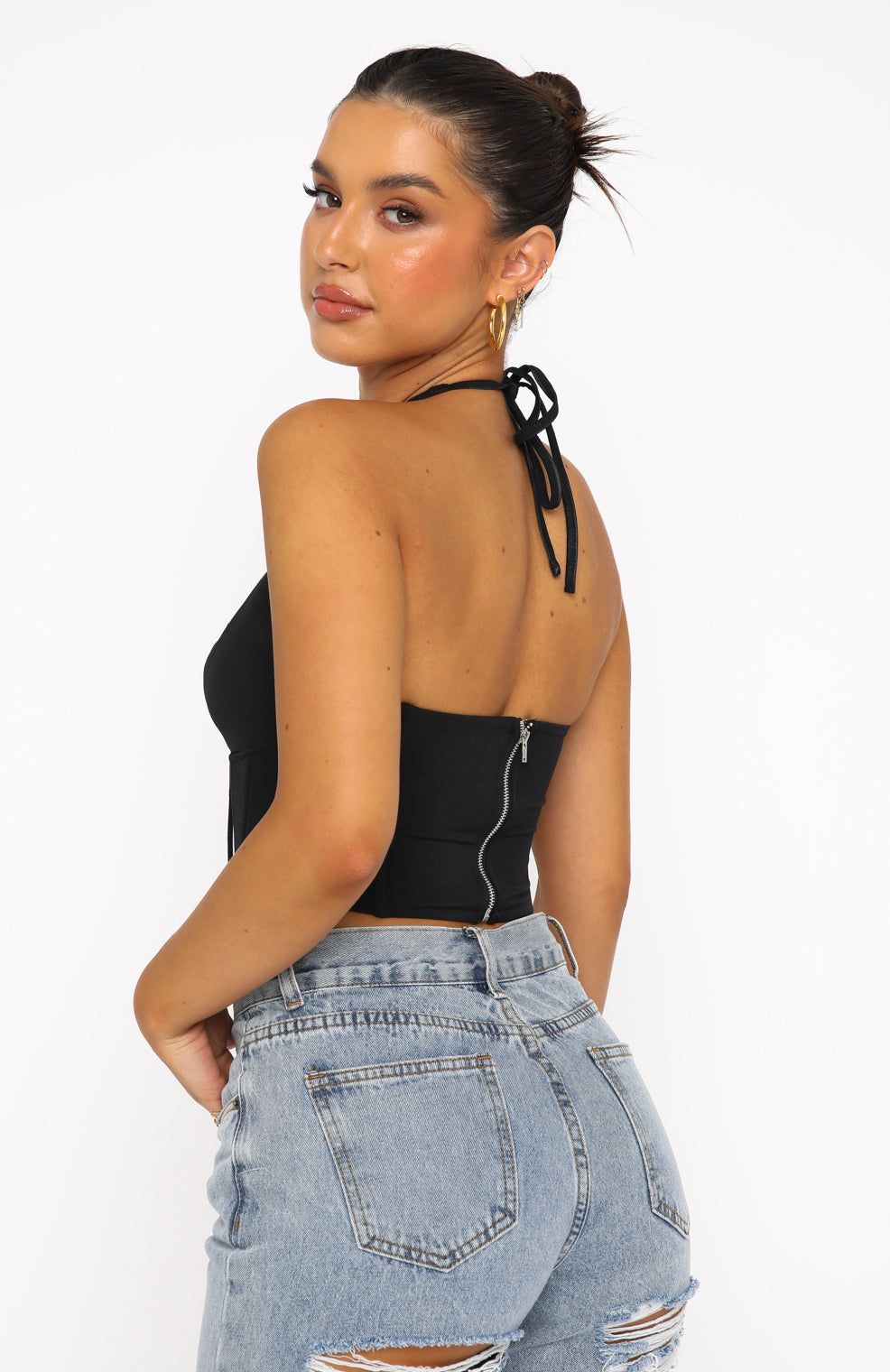 Love To Love Mesh Bustier Black sold by White Fox Boutique product image thumbnail 4