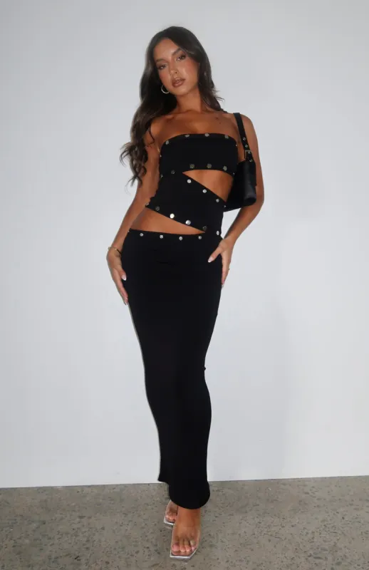 Back At One Maxi Dress Black sold by White Fox Boutique