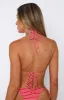 Paros Bikini Top Pink Stripe sold by White Fox Boutique