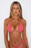 Paros Bikini Top Pink Stripe sold by White Fox Boutique