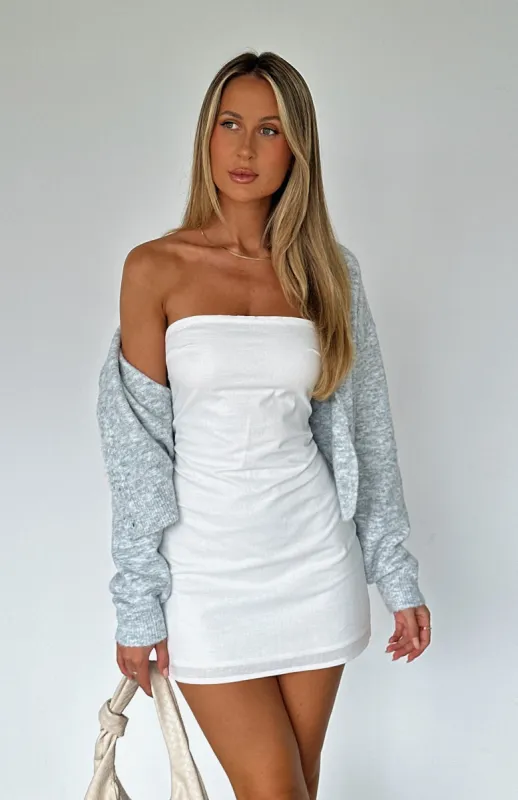 No Stopping Her Mini Dress White sold by White Fox Boutique