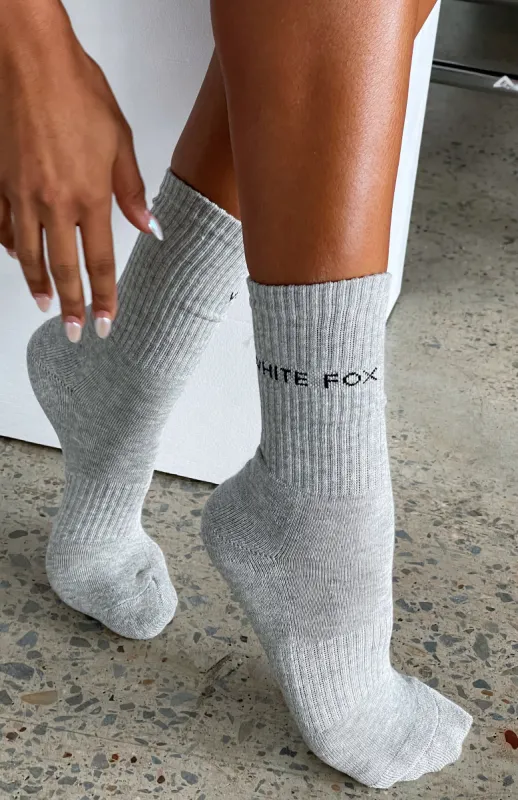 Good To Go Socks Grey Marle sold by White Fox Boutique