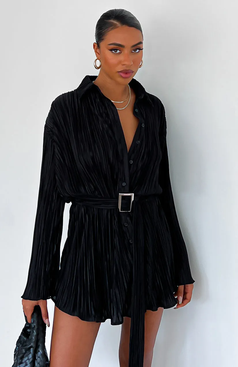 More About Me Long Sleeve Mini Dress Black sold by White Fox Boutique