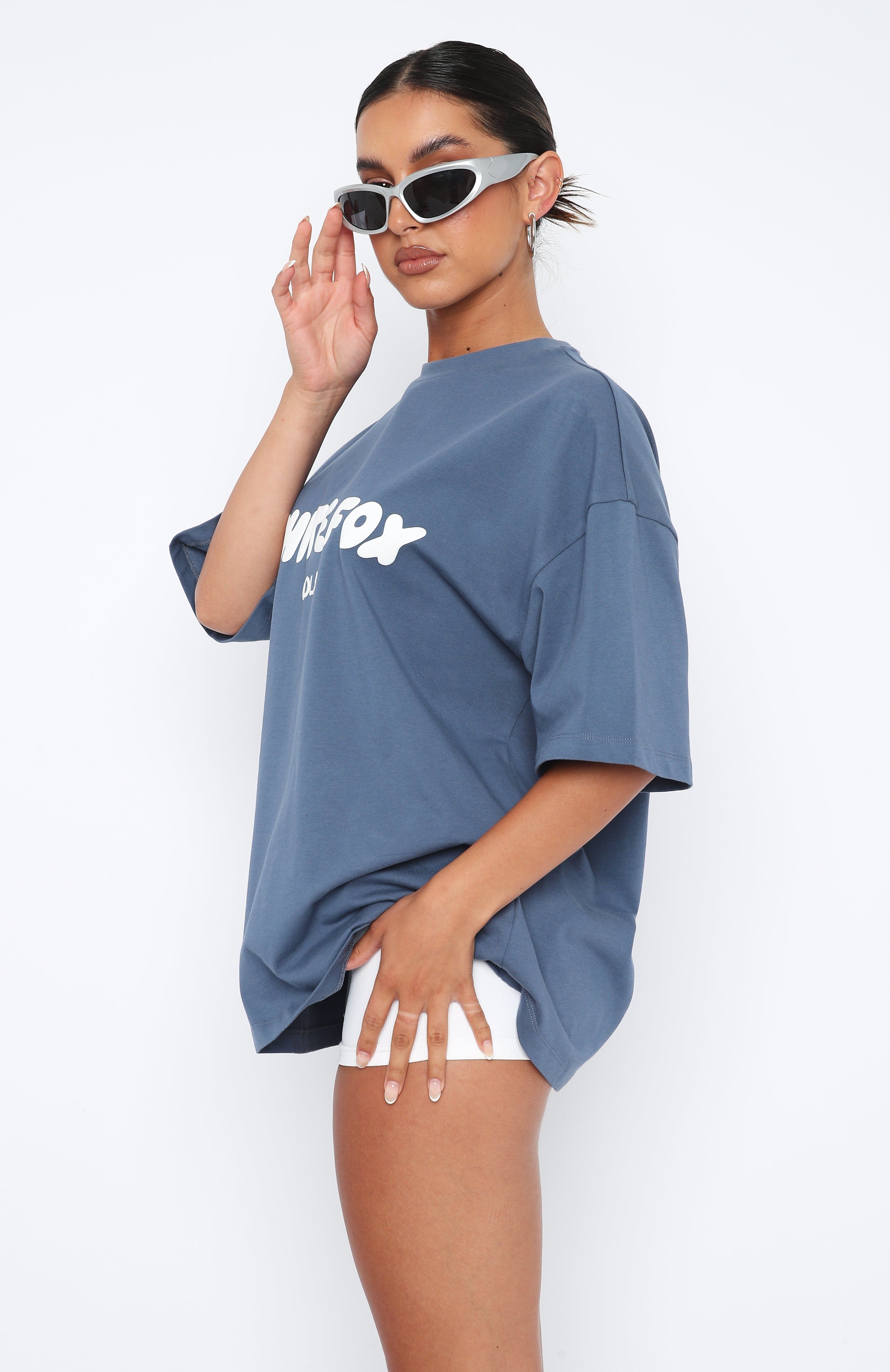 Offstage Oversized Tee Ocean sold by White Fox Boutique product image thumbnail 3