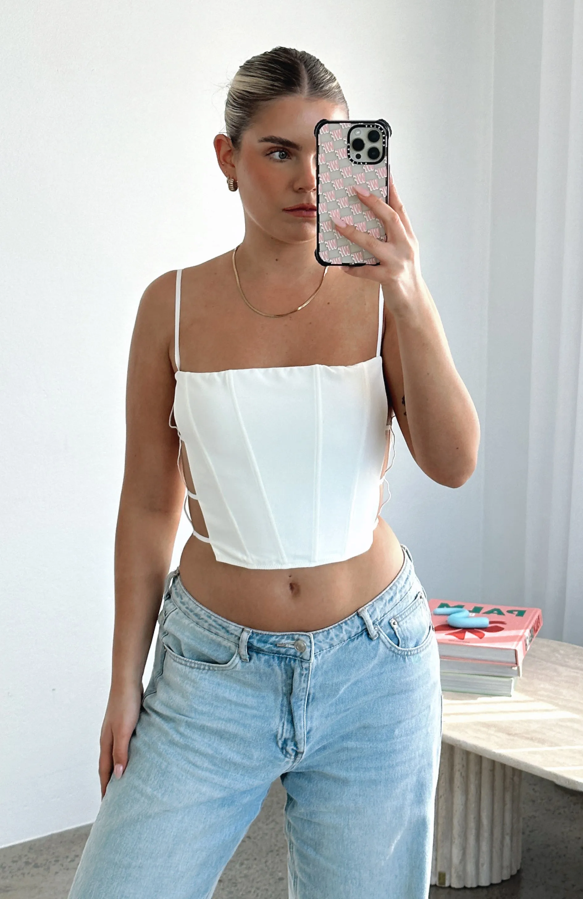 Unknown Places Bustier White sold by White Fox Boutique