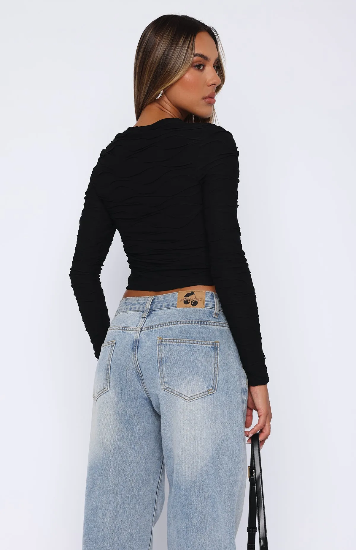 Higher Highs Long Sleeve Top Black sold by White Fox Boutique product image thumbnail 4