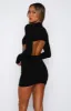 Break The Rules Long Sleeve Mini Dress Black sold by White Fox Boutique