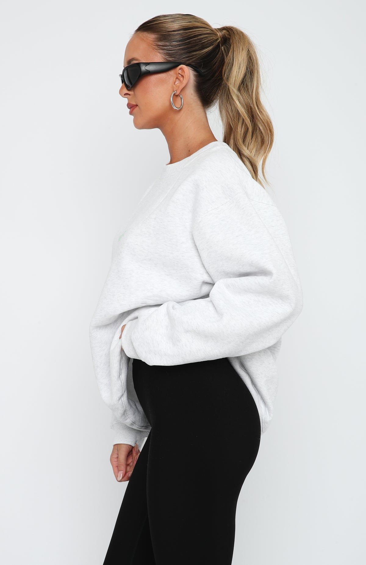 Catching Flights Oversized Sweater Grey Marle sold by White Fox Boutique product image thumbnail 4
