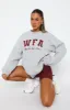 Sporty Girl Oversized Sweater Grey Marle sold by White Fox Boutique