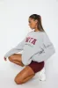 Sporty Girl Oversized Sweater Grey Marle sold by White Fox Boutique