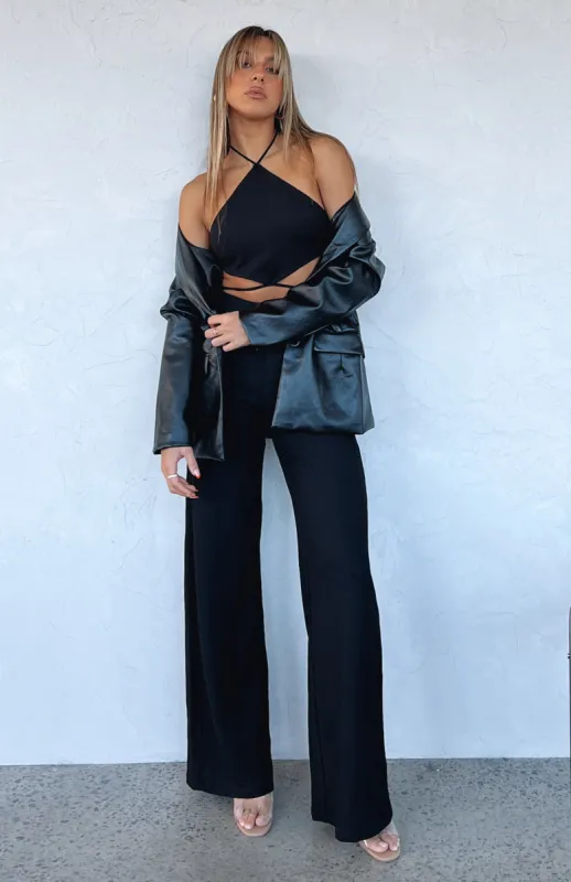 Figure You Out Jumpsuit Black sold by White Fox Boutique