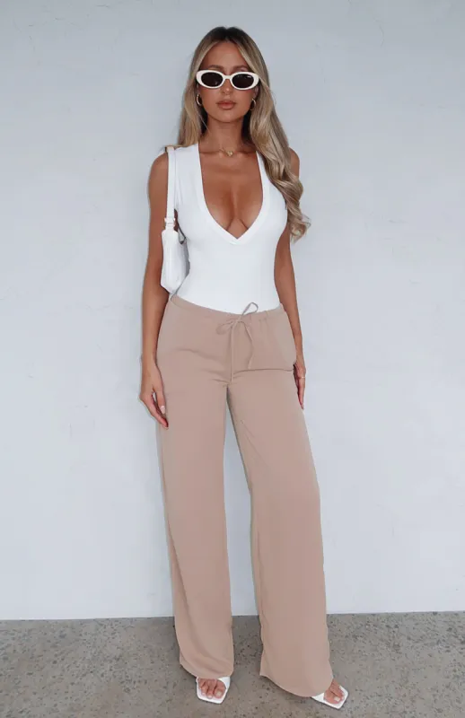 Won't Hate You Pants Taupe sold by White Fox Boutique