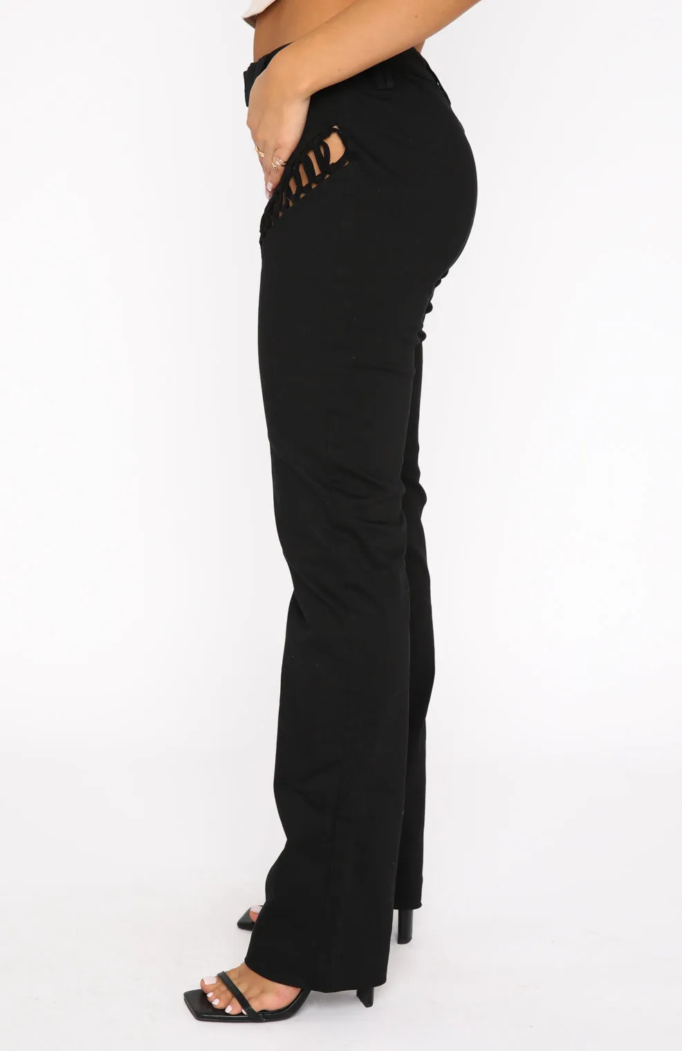 Good Intentions Pants Black sold by White Fox Boutique product image thumbnail 3