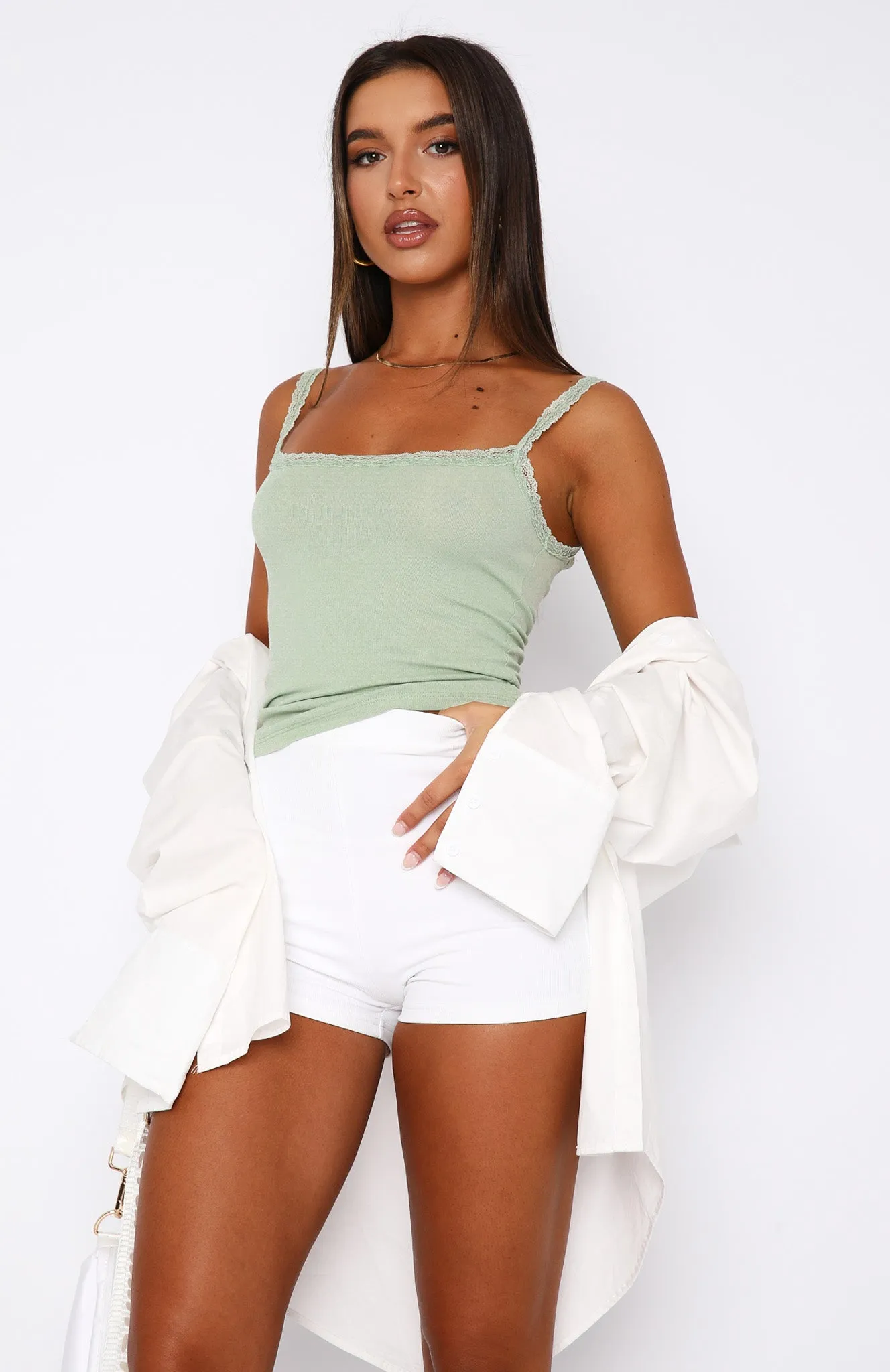 After Midnight Cami Sage sold by White Fox Boutique product image thumbnail 3