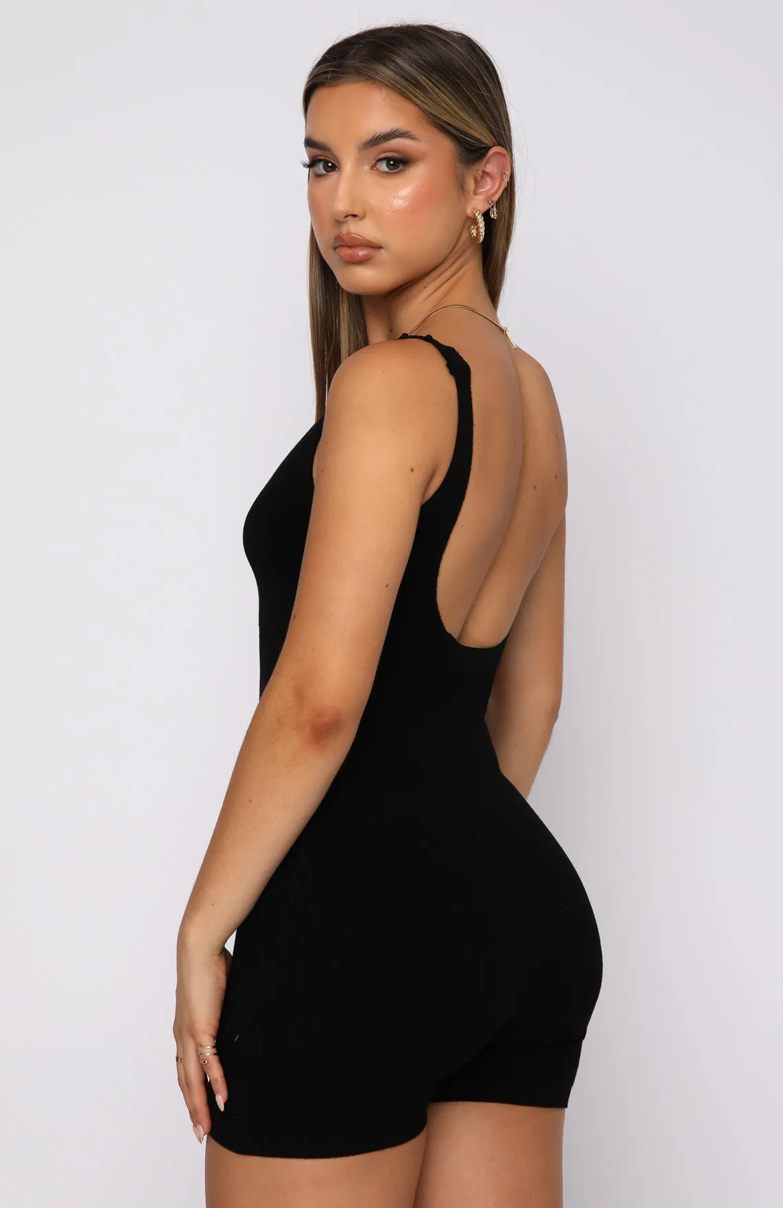 Always Loyal Knit Playsuit Black sold by White Fox Boutique product image thumbnail 4