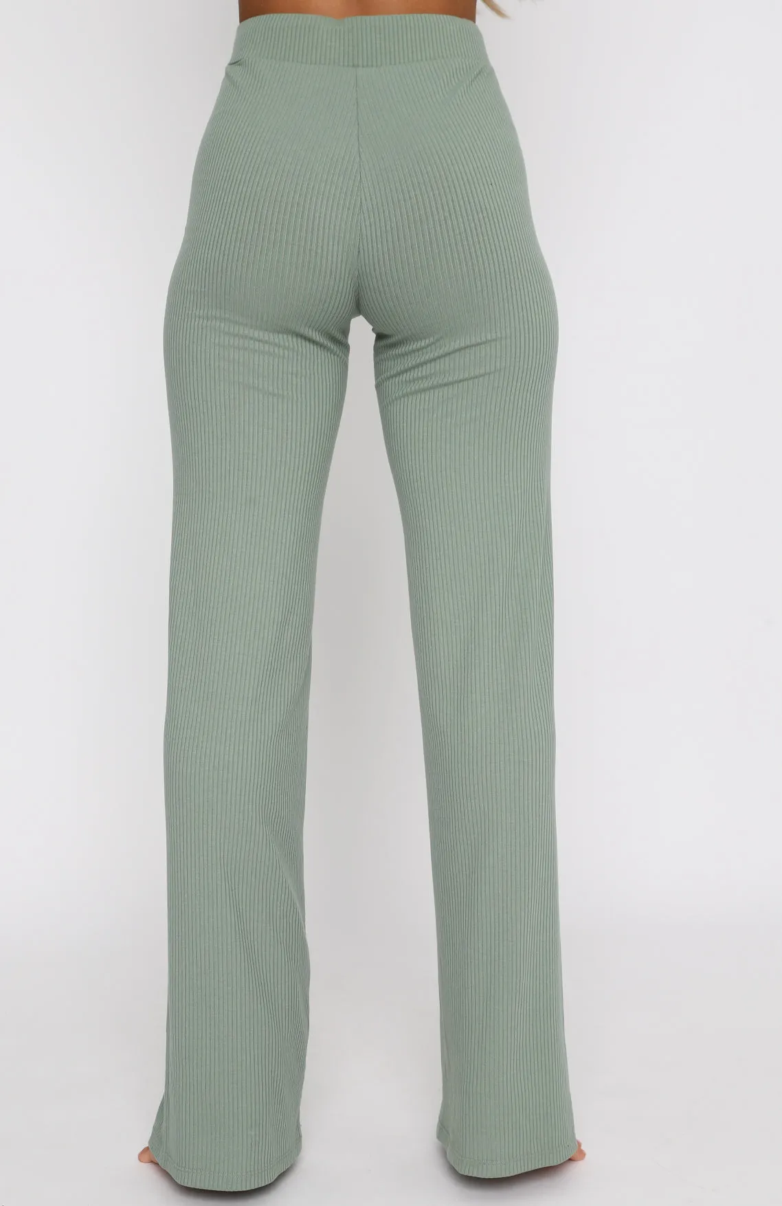 Adore You Ribbed Pants Sage sold by White Fox Boutique product image thumbnail 4