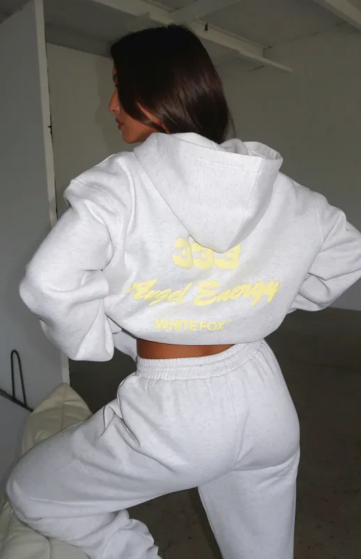 Angel Energy Oversized Hoodie Grey Marle sold by White Fox Boutique