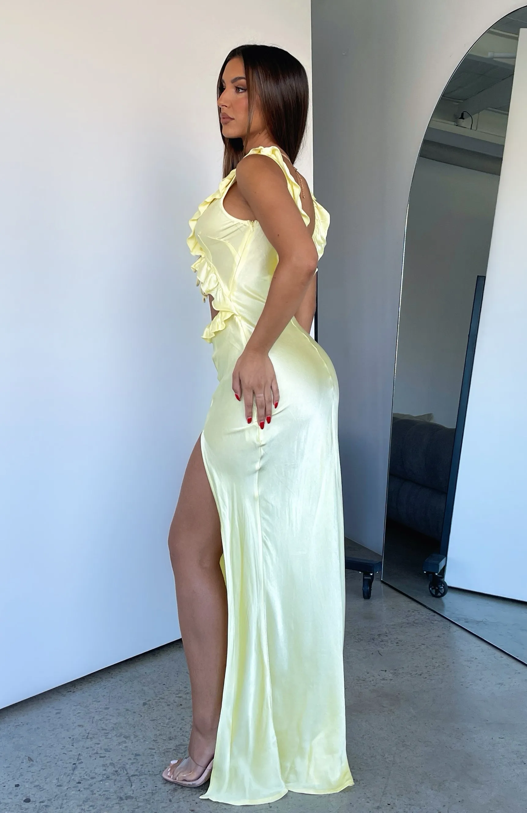 Wishlist Maxi Dress Lemon sold by White Fox Boutique product image thumbnail 5