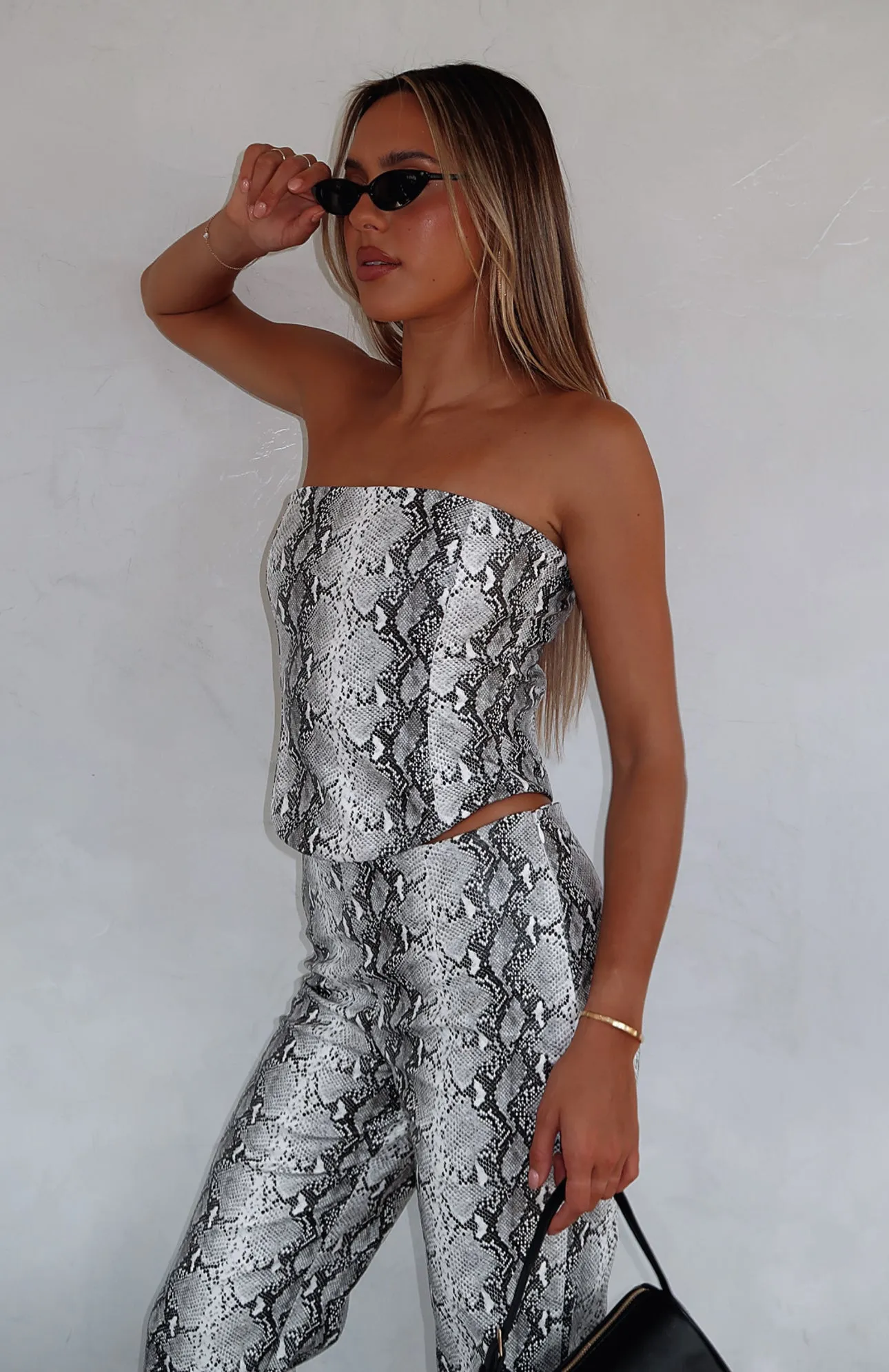 Snake Bite Strapless PU Bustier Snake sold by White Fox Boutique product image thumbnail 5