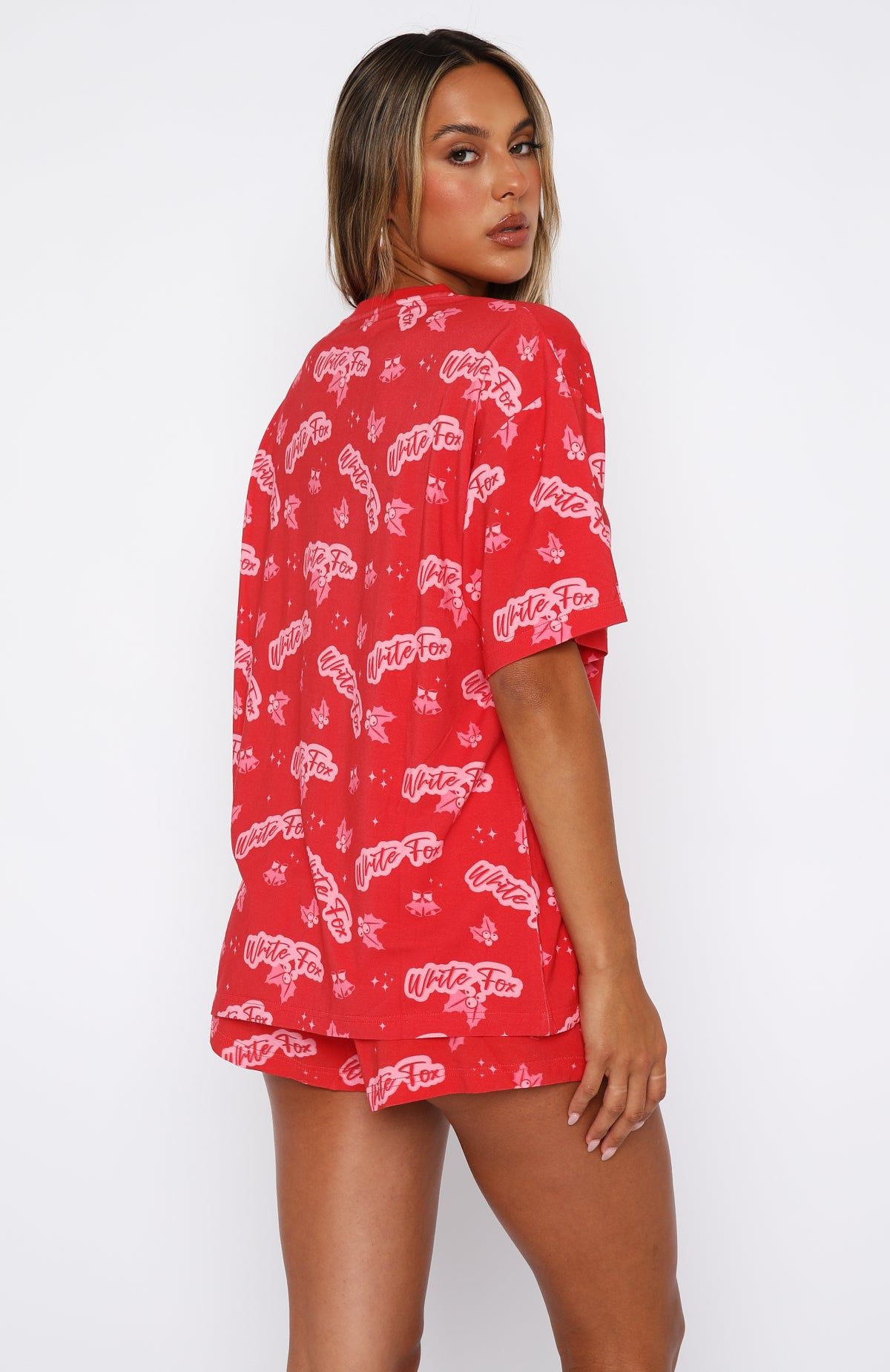 Candy Girl Pyjama Set Merry Red sold by White Fox Boutique product image thumbnail 5
